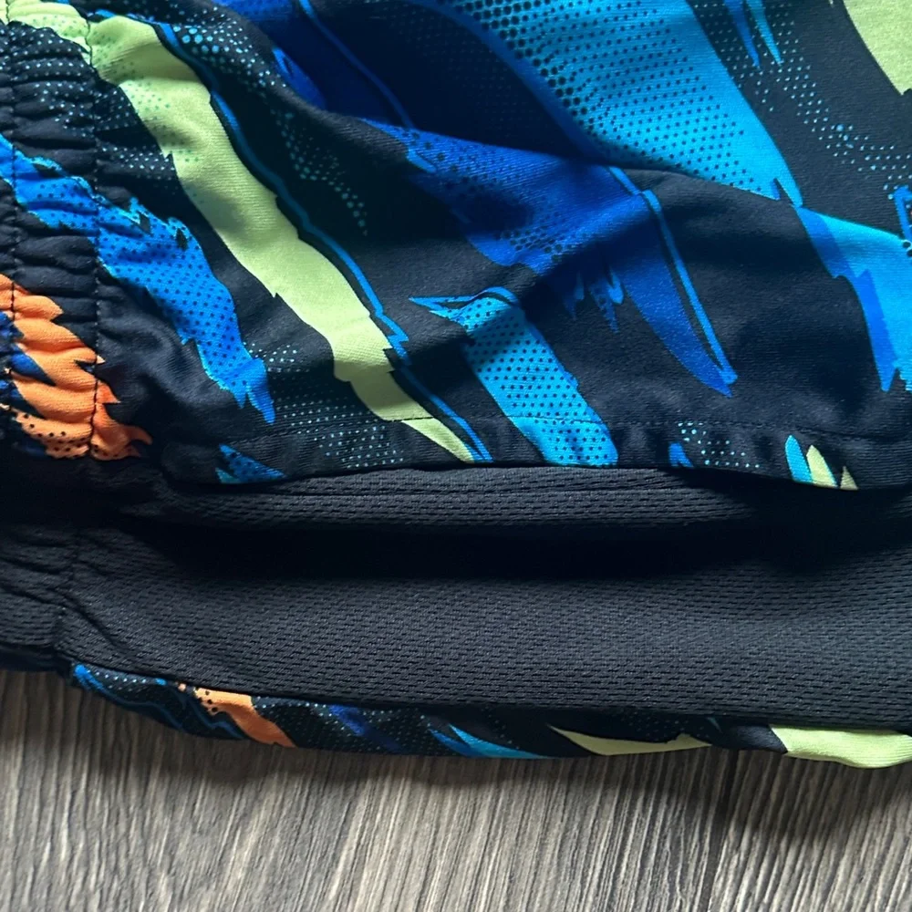 adidas Kids Patterned Shorts - Black, Blue, Green, Orange - Picture 6 of 6